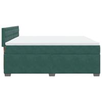 Boxspring met matras fluweel donkergroen 200x200 cm - thumbnail
