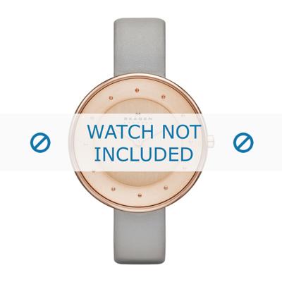 Skagen horlogeband SKW2139 Leder Grijs 14mm