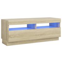 Tv-meubel met LED-verlichting 100x35x40 cm sonoma eikenkleurig - thumbnail