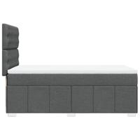 Boxspring met matras stof donkergrijs 90x200 cm - thumbnail