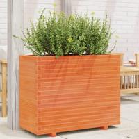 Plantenbak 90x40x72 cm massief grenenhout wasbruin - thumbnail