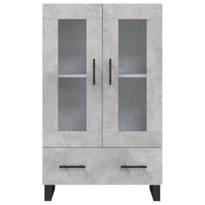 Hoge kast 69,5x31x115 cm bewerkt hout betongrijs Hoge kast 69,5x31x115 cm bewerkt hout betongrijs