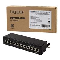 LogiLink Professional Cat.6 (250 MHz) patchpaneel - verdelerveld, tafel/wand/desktop, STP (afgeschermd) 12-poorts (RJ45) - thumbnail