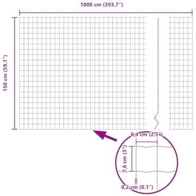Euro Hek Zilver 1.5 x 10 m Warmverzinkt ijzer