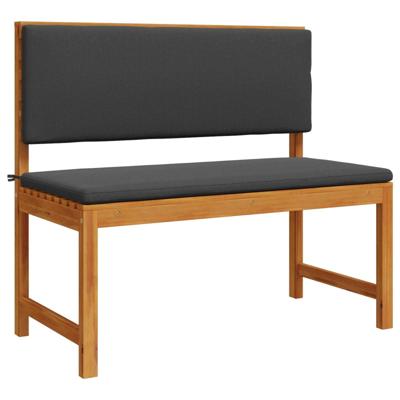 Tuinstoel met kussen Bruin 100 x 50 x 91cm Massief acaciahout