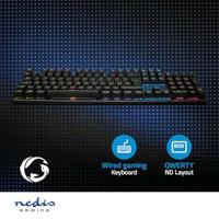 Nedis GKBDM110BKND Bedraad Gaming Toetsenbord Usb Type-a Mechanische Toetsen Led Qwerty Scandinavisch Usb Gevoed Lengte Stroomkabel: 1.50 M Gaming - thumbnail