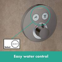 Hansgrohe Thermostaat Afbouwdeel ShowerSelect Voor 2 Functies Rond Geborsteld Zwart Chroom - thumbnail