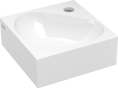 Hoekfontein Clou Flush 5 27x27x10cm Keramiek Glans Wit (Met Kraangat)