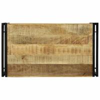 Salontafel Bruin 90 x 50 x 38 cm Massief ruw mangohout - thumbnail