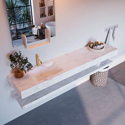 MONDIAZ ALAN-DLUX 200cm planchet Ostra. Vrijhangende wastafel CLOUD links 1 kraangat, kleur Ostra. MONDIAZ ALAN-DLUX 200cm planchet Ostra. Vrijhangende wastafel CLOUD links 1 kraangat, kleur Ostra.