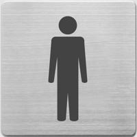 Alco AL-450-2 Pictogram RVS 90x90x1mm - WC Mannen - - thumbnail