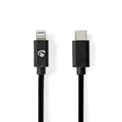 Lightning Kabel | USB 2.0 | Apple Lightning 8-Pins | USB-C© Male | 480 Mbps | Vernikkeld | 2.00 m Lightning Kabel | USB 2.0 | Apple Lightning 8-Pins | USB-C© Male | 480 Mbps | Vernikkeld | 2.00 m