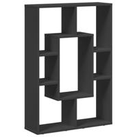 Boekenkast 63x20x90 cm bewerkt hout zwart - thumbnail