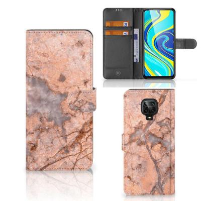 Xiaomi Redmi Note 9 Pro | Note 9S | Bookcase | Marmer Oranje