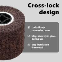 VidaXL Schuurrollen 3 pcs bruin 12 x 12 x 10 cm synthetische vezel - thumbnail