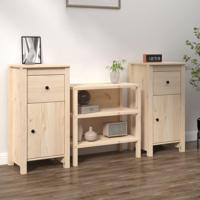 Dressoirs 2 st 40x35x80 cm massief grenenhout - thumbnail