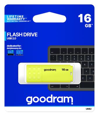 Goodram Edge UME2 16GB flash drive USB Type-A 2.0 Geel
