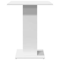 Bistrotafel 60x60x75 cm bewerkt hout wit - thumbnail