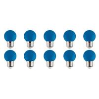 Voordeelpak 10x LED Lamp E27 - Kozolux Romba - Blauw Gekleurd - 1W - thumbnail