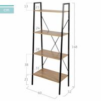 Planken Max Home Staal Melamine spaanderplaat 60 x 148 x 32 cm - thumbnail