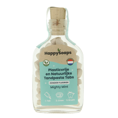 Happysoaps Tandpasta tabs zonder fluoride 62 Stuks