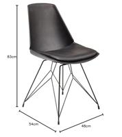 Kare Eetkamerstoel Wire Black - thumbnail