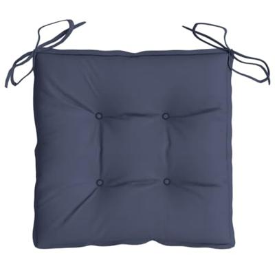 VidaXL Stoelkussens 4 st 40x40x7 cm oxford stof marineblauw