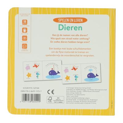 Wins Holland Schuifboekje spelen en leren dieren