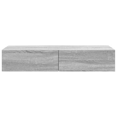 Wandschap met lades 100x36x19cm bewerkt hout grijs sonoma eiken Wandschap met lades 100x36x19cm bewerkt hout grijs sonoma eiken