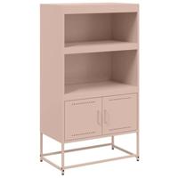 Hoge kast 68,5x38,5x123,5 cm staal roze - thumbnail