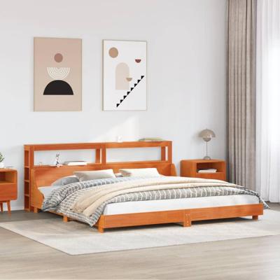 Bedframe zonder matras massief grenenhout wasbruin 180x200 cm Bedframe zonder matras massief grenenhout wasbruin 180x200 cm