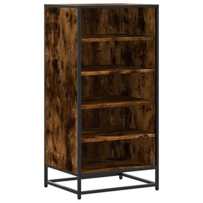 Schoenenrek 48x38x97,5 cm bewerkt hout gerookt eikenkleurig