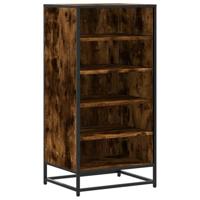 Schoenenrek 48x38x97,5 cm bewerkt hout gerookt eikenkleurig - thumbnail