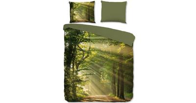 Good Morning Dekbedovertrek WOODS 140x200/220 cm groen Good Morning Dekbedovertrek WOODS 140x200/220 cm groen