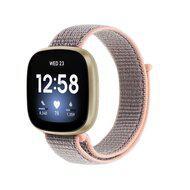 Fitbit Versa 3 & Sense 1 - Sport loop nylon bandje - Zandroze
