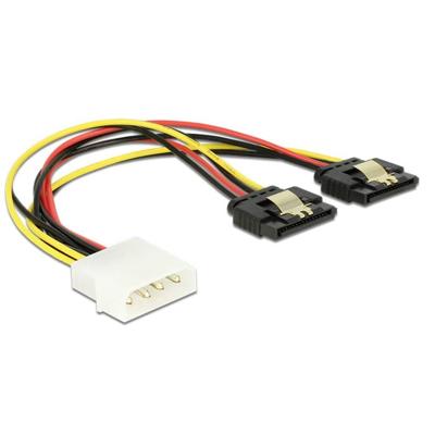 DeLOCK Power Molex 4-pin male > 2 x SATA 15-pin splitterkabel