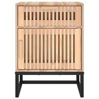 Nachtkastje 40x30x55,5 cm bewerkt hout en ijzer - thumbnail