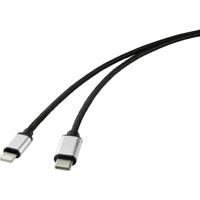 Renkforce USB-kabel USB-C stekker, Apple Lightning stekker 2.00 m Zwart RF-4353448 - thumbnail