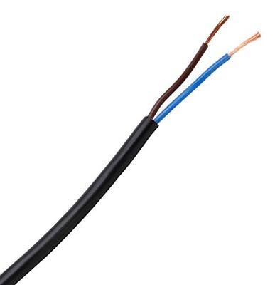 Kopp 152210845 Geïsoleerde kabel H03VV-F 2 x 0.75 mm² Zwart 10 m