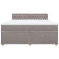 Boxspring met matras stof taupe 180x200 cm - thumbnail