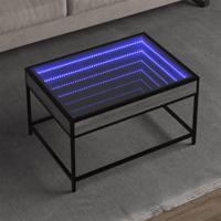 Salontafel met Infinity LED 70x50x41 cm grijs sonoma eikenkleur - thumbnail