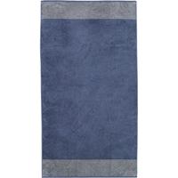 Cawö Cawo Two-Tone Badhanddoek Nachtblau 80x150 - thumbnail