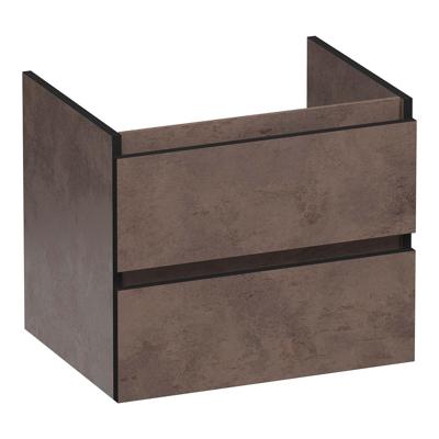 Brauer Joy Edge Onderkast 60 cm - met 2 Softclose Lades Greeploos en 1 Sifon Uitsparing - Erosion