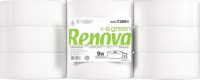 Renova Green toiletpapier Jumbo, 2-laags, 250 meter, pak van 9 rollen