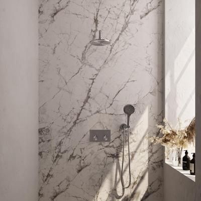 Thermostatische Inbouw Regendouche Brauer Brushed Edition Met Drukknoppen SET 57 Met 20 cm Douchekop En Gebogen Muurarm En 3-Standen Handdouche En Thermostatische Inbouw Regendouche Brauer Brushed Edition Met Drukknoppen SET 57 Met 20 cm Douchekop En Gebogen Muurarm En 3-Standen Handdouche En