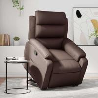 Sta-op-fauteuil verstelbaar kunstleer bruin - thumbnail