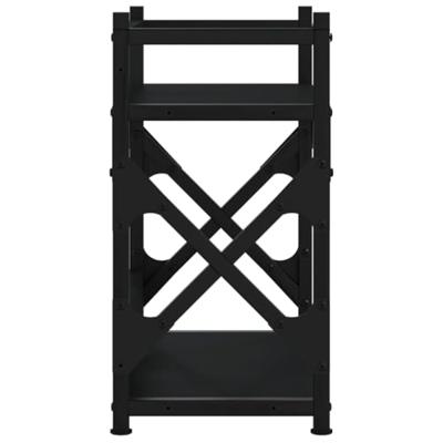 Printerstandaard 2-laags 40x20x40 cm bewerkt hout zwart Printerstandaard 2-laags 40x20x40 cm bewerkt hout zwart