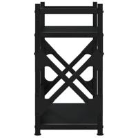 Printerstandaard 2-laags 40x20x40 cm bewerkt hout zwart - thumbnail