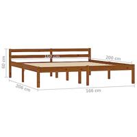 Bedframe massief grenenhout honingbruin 160x200 cm - thumbnail