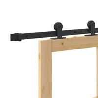 Schuifdeur met Hardware Set 'ORKDAL'Massief Hout & Glas - thumbnail